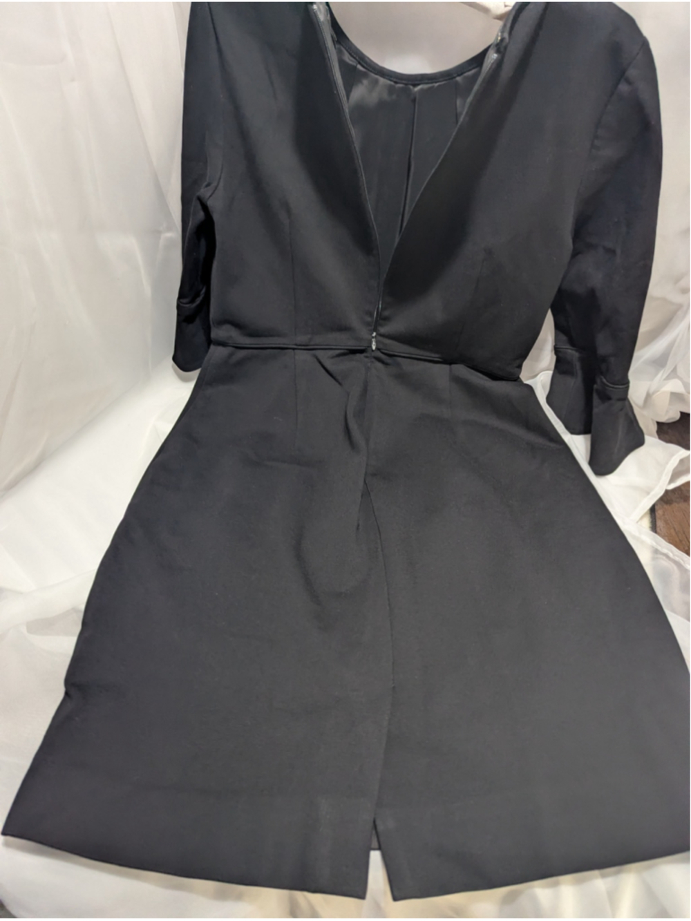 Women's J.Crew Black Petite 6P Midi Dress - Picture 8 of 8